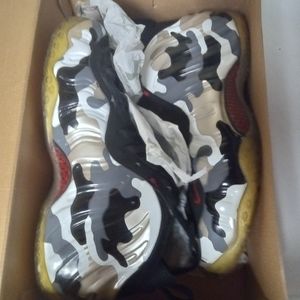 Black and White Digital Camouflage Nike Foamposites